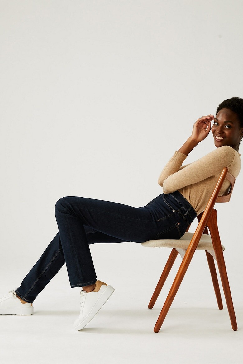 

Прямые джинсы с высокой талией Marks & Spencer, синий