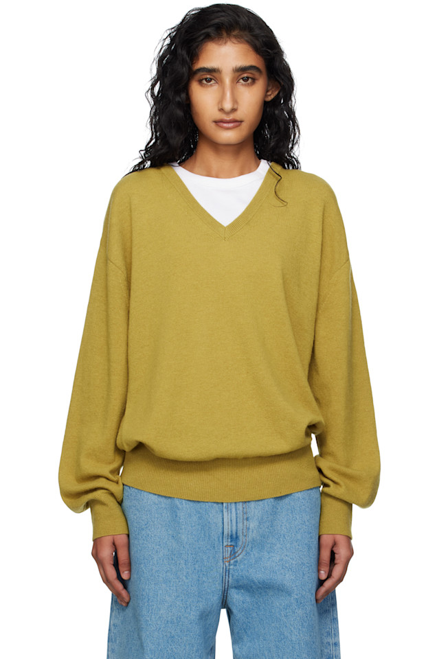 

Nothing Written Зеленый свитер пуно с V-образным вырезом