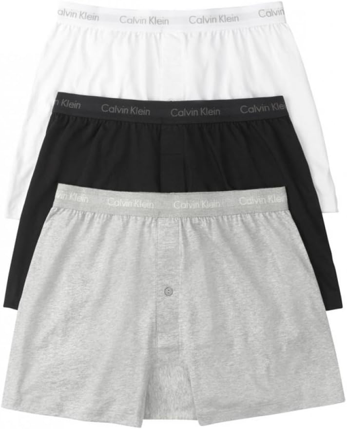 

Мужские боксеры Calvin Klein из хлопка, многослойный трикотаж, White/Black/Grey