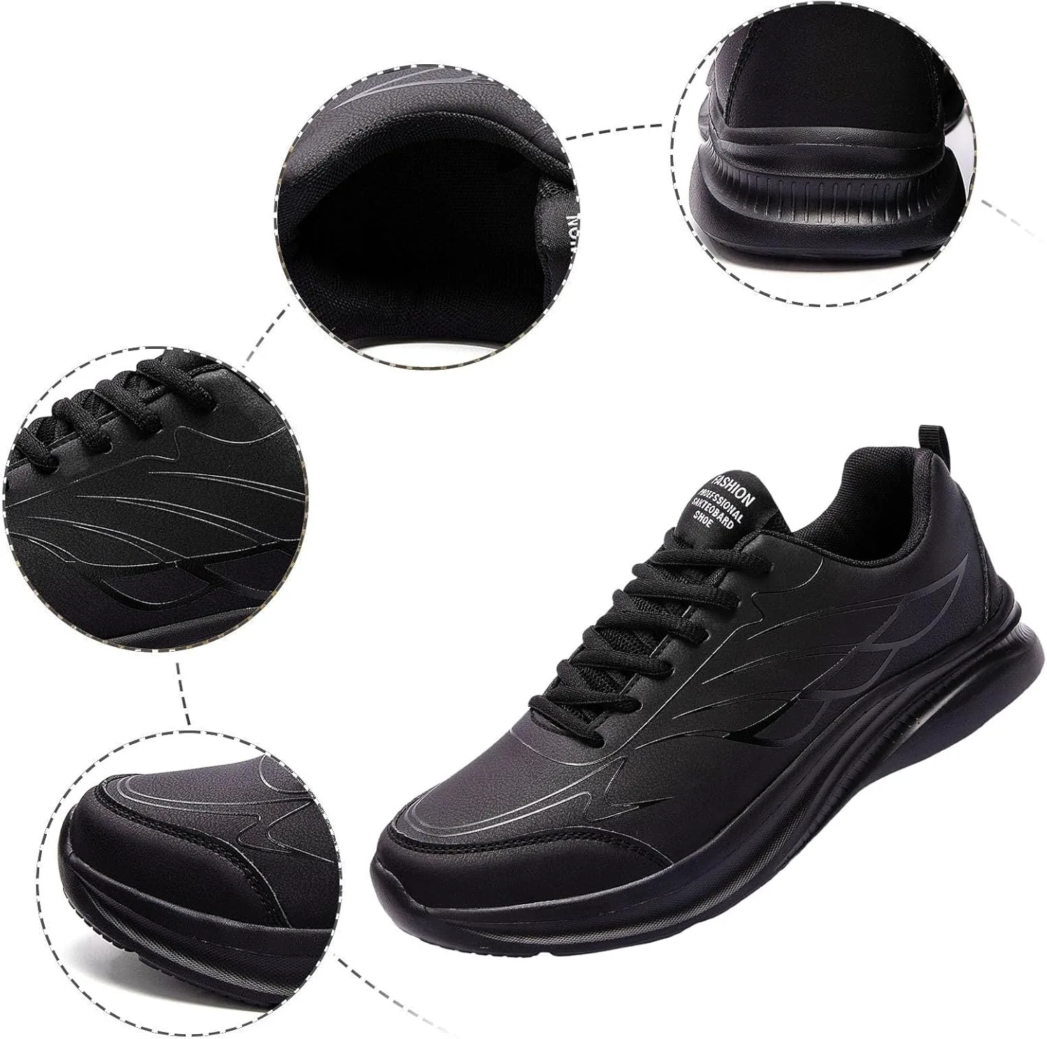 

Мужские повседневные кроссовки Спортивная обувь Модный новый узор Простой однотонный Шнуровка Толстая подошва Широкая мужская обувь Повседневная Generic, белый