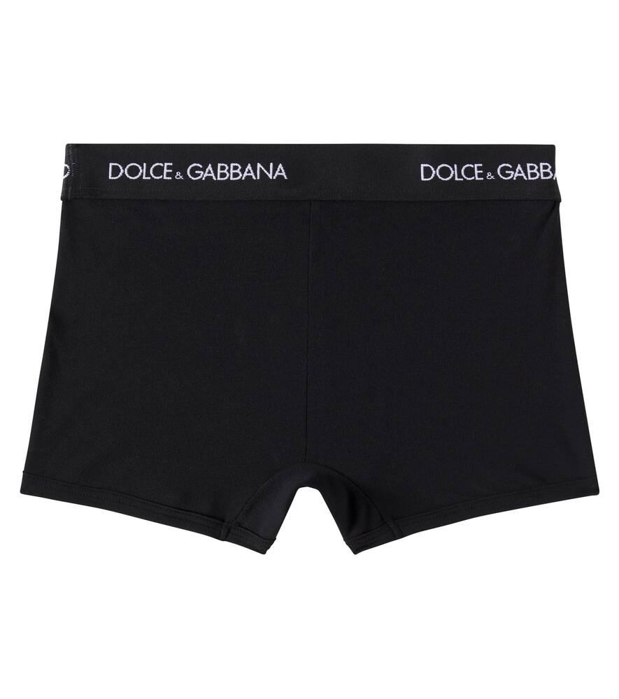 Набор из 2 трусов из хлопковой смеси с логотипом Dolce&Gabbana Kids, Nero — фото 4
