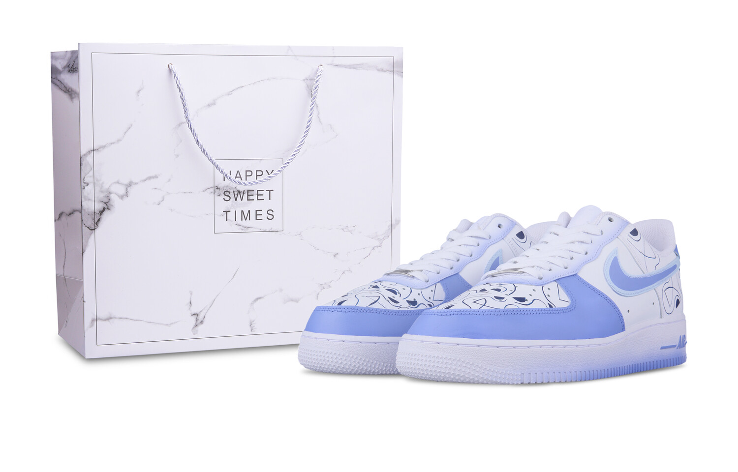 

Кроссовки Nike Air Force 1 Skateboarding Shoes Women's Low-top White, фиолетовый
