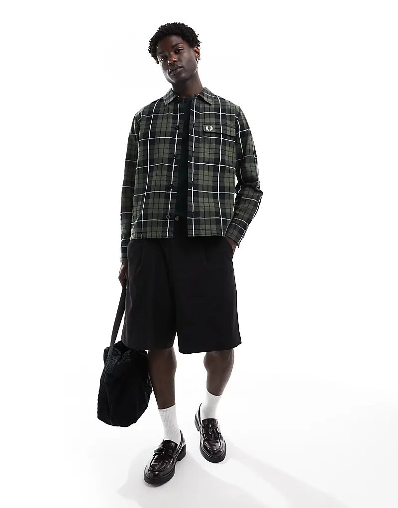 

Клетчатая рубашка зеленого цвета Fred Perry