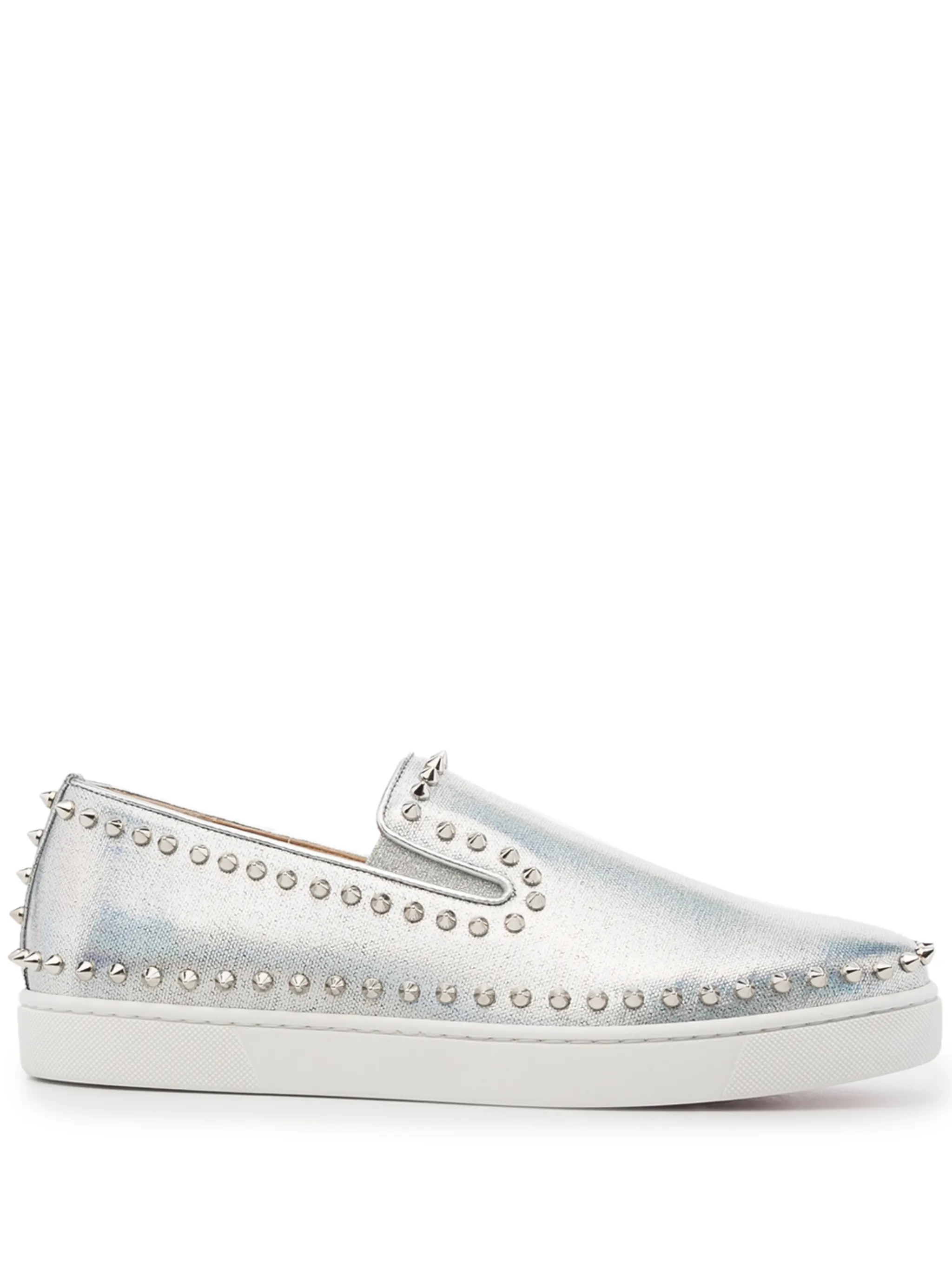 

Кеды Pik с шипами Christian Louboutin, металлик