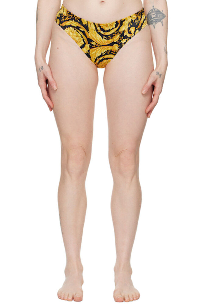 

Черно-желтые трусы Barocco Versace Underwear
