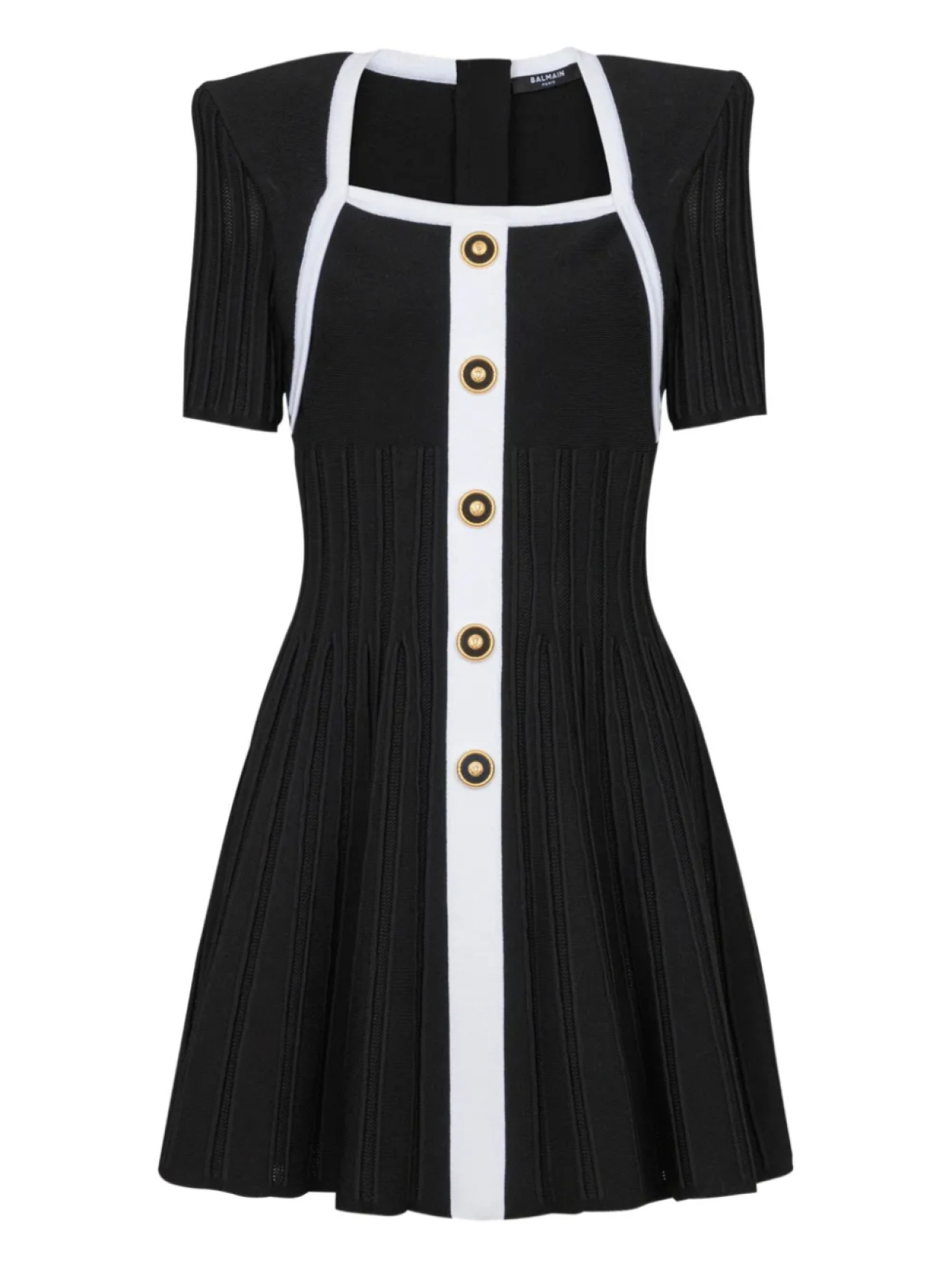 

Balmain трикотажное платье мини, черный