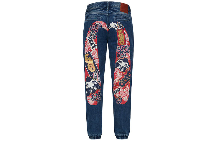 

Джинсы мужские деним синие Evisu, синий