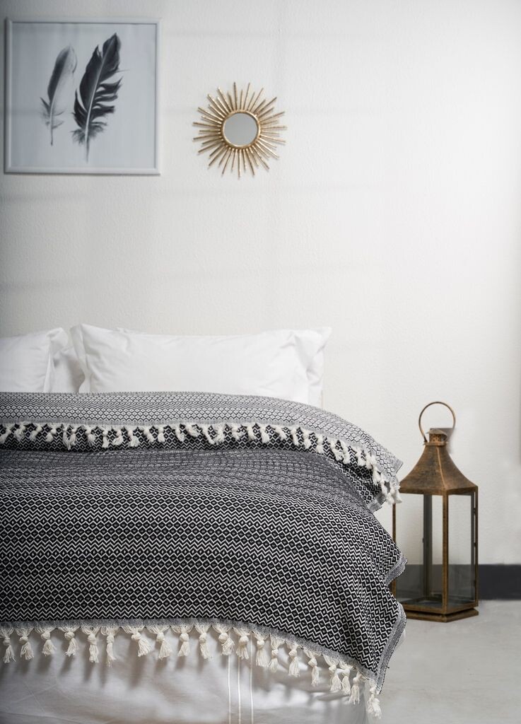

L'Essentiel Linge de Maison, Elmas - Черный, Двойное пике, Черный, 100 % ХЛОПОК, 200 x 230 см