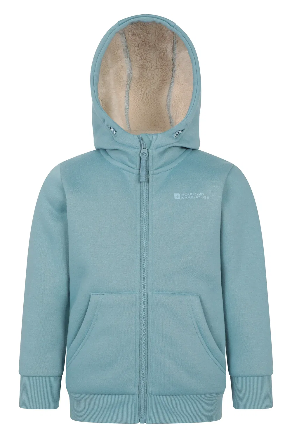 Детская худи Mountain Warehouse Alpine II с флисовой подкладкой, бирюзовый
