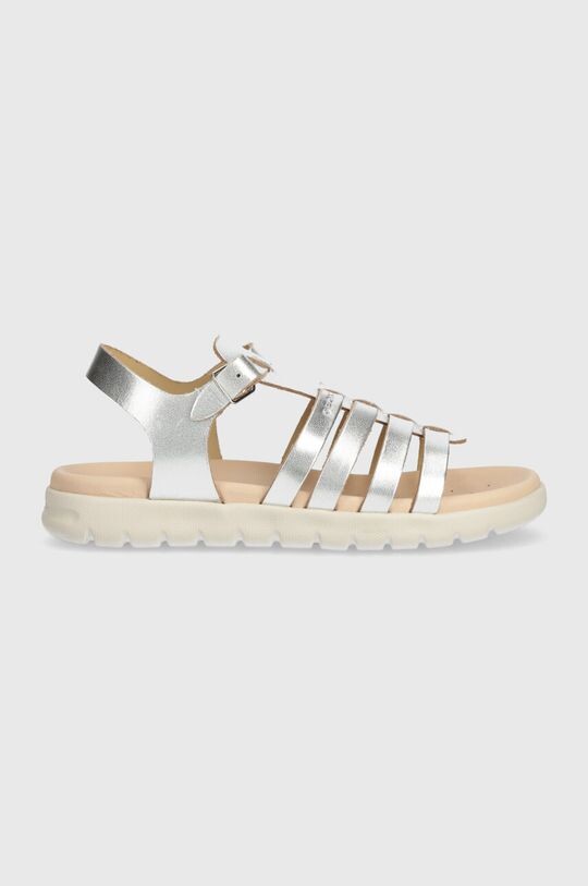 

Geox Детские кожаные сандалии SANDAL SOLEIMA, серебряный