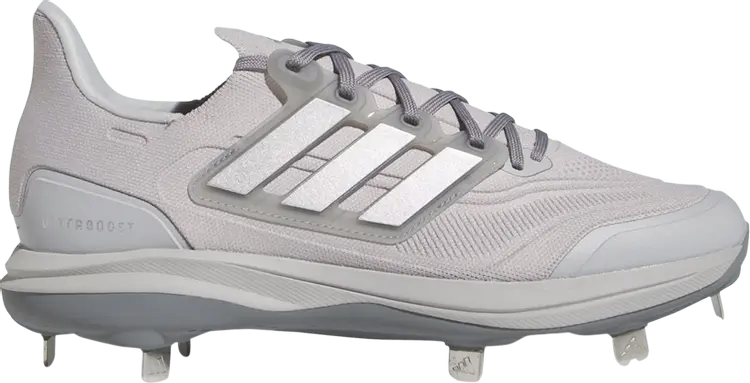 

Кроссовки UltraBoost Light Cleat 'Grey Silver Metallic', серый