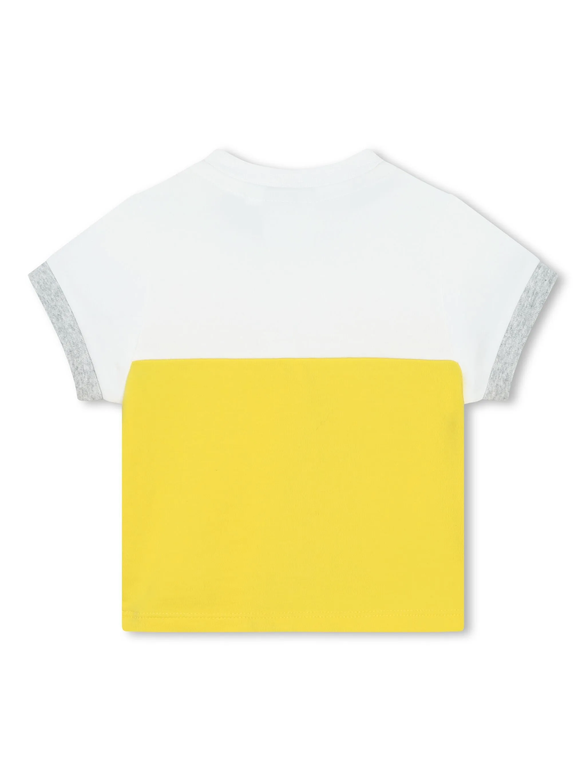 Комплект из футболки и шортов в стиле колор-блок Boss Kidswear, желтый — фото 4