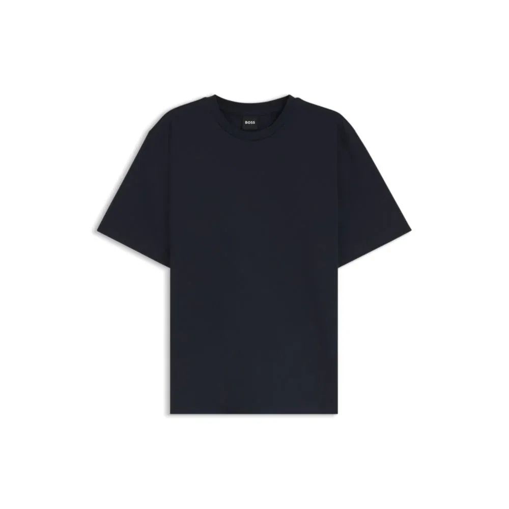 Футболка свободного кроя из мерсеризованного хлопка BOSS, Dark Blue