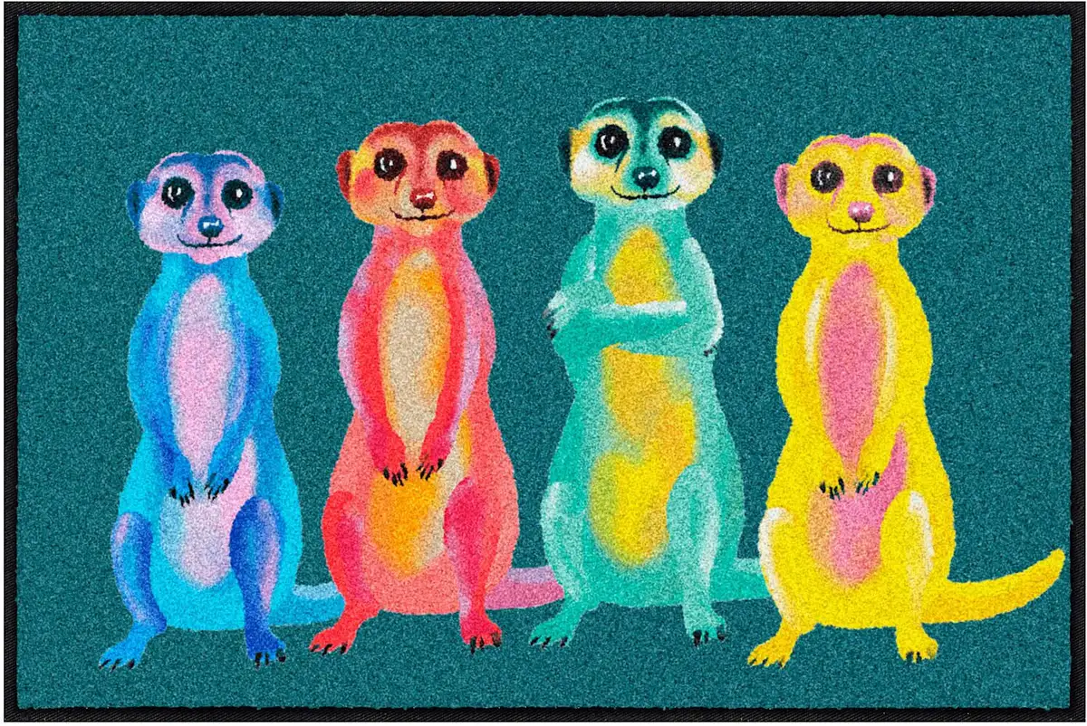 

Коврик Salonloewe, прямоугольный 50х75 см, цвет petrol-bunt