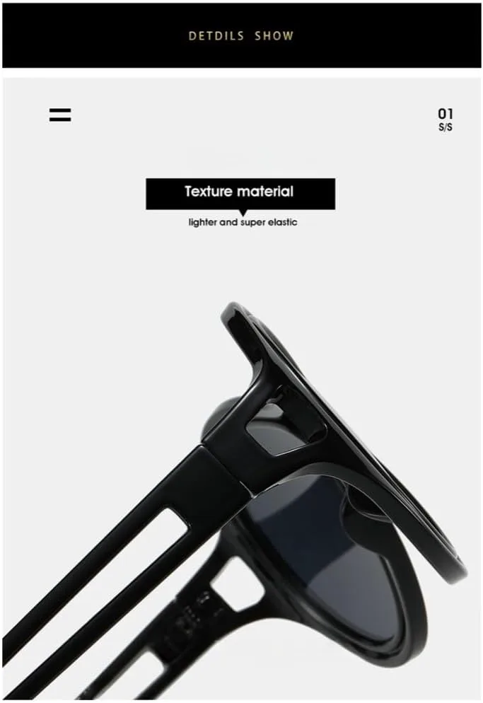 

Ретро-солнцезащитные очки «кошачий глаз» для женщин, забавные солнцезащитные очки для мужчин, забавные дужки, большая оправа, защита от УФ-излучения UV400 UJNHGQ, C6