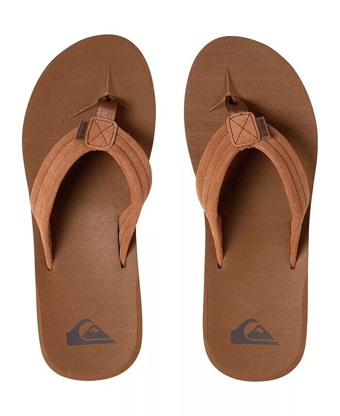 Мужские замшевые шлепанцы Carver Quiksilver, коричневый/бежевый — фото 3