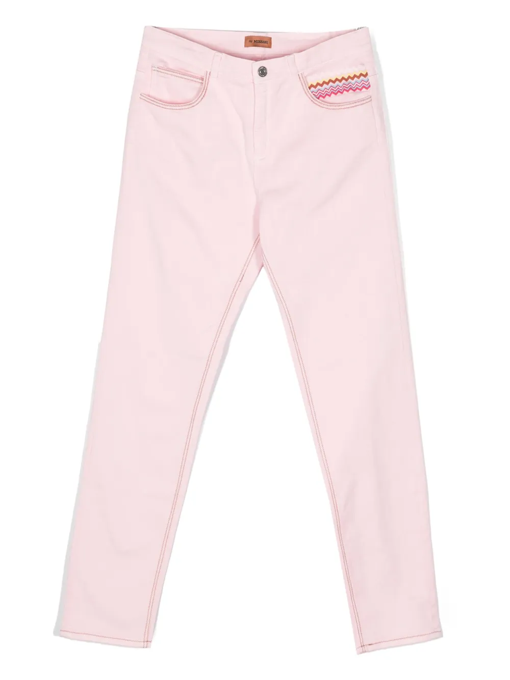 

Узкие брюки с принтом Missoni Kids, розовый