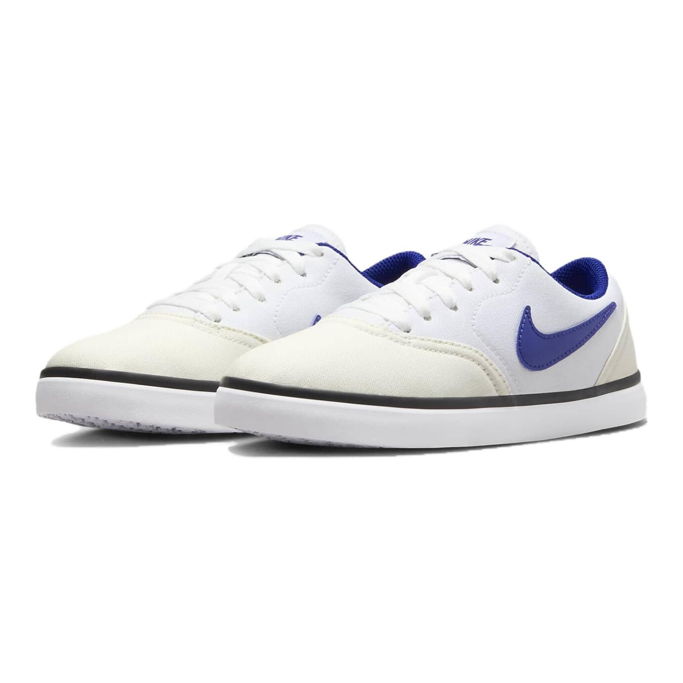 SB Check Детские скейтбордические туфли GS Nike, белый/синий — фото 3