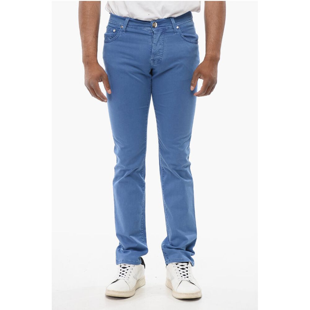 

ID LUXURY DENIM Тон-в-тон вышитые джинсы Corneliani, Blue