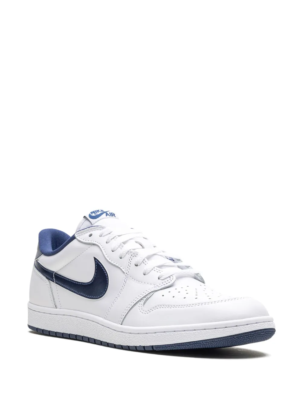 Кроссовки Air Jordan 1 Low 85 Metallic Navy, белый — фото 2