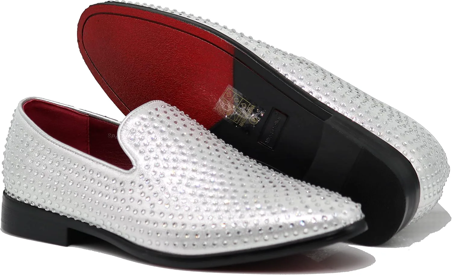 

Мужские винтажные бархатные лоферы SPK26 с кристаллами, дизайнерские туфли без застежки, классические туфли для смокинга Enzo Romeo, серебряный