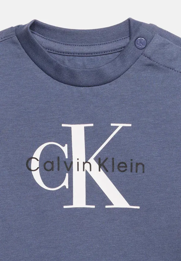 Топ с длинным рукавом Monologo Calvin Klein Jeans, синий ночная тень — фото 4
