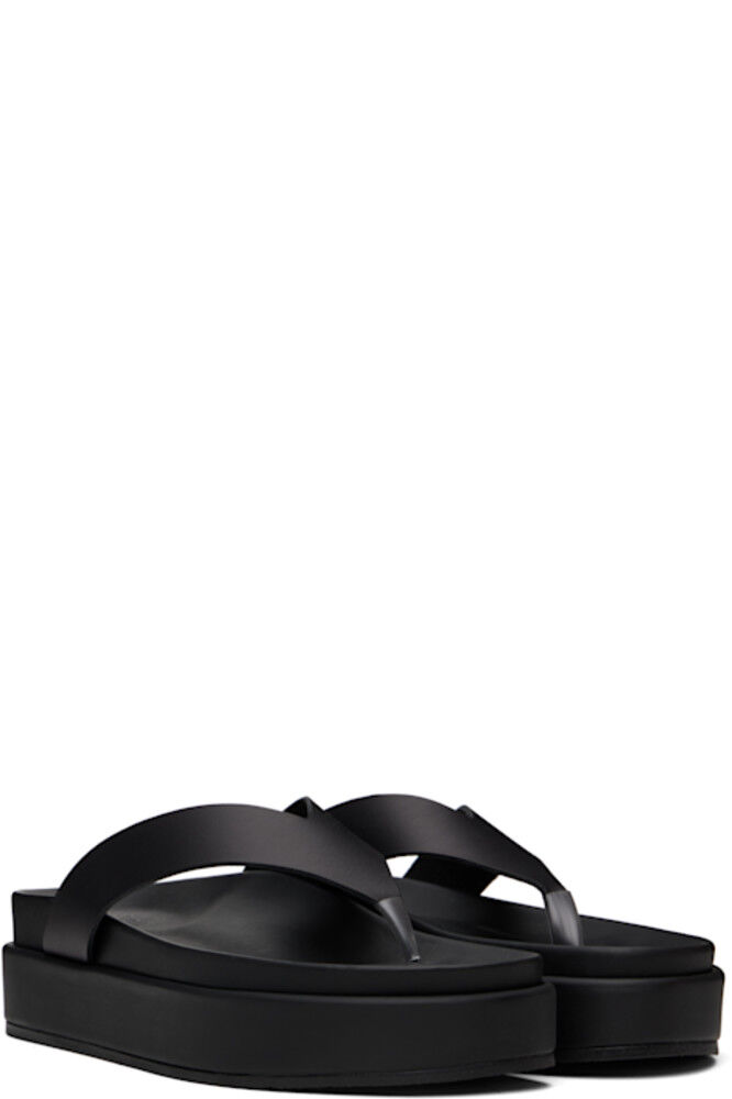 Черные шлепанцы Charys 2flatform Ancient Greek Sandals — фото 4