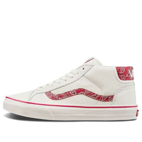 

Кроссовки mid skool 37 'sport paisley - white red' Vans, бежевый