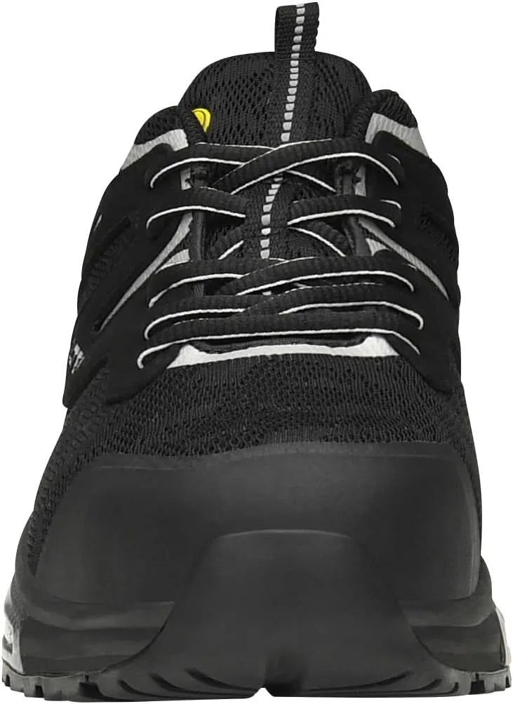 Защитные ботинки ELTEN York XXE Black Low ESD S1P, для мужчин и женщин, текстиль, стальной защитный носок, легкие, спортивные, черный — фото 4