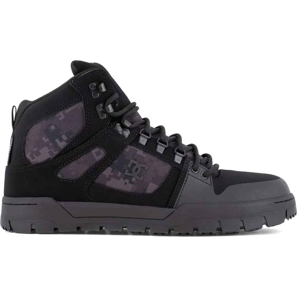 Кроссовки для работы высокие водонепроницаемые с композитным носком Dc Shoes, black camo — фото 2