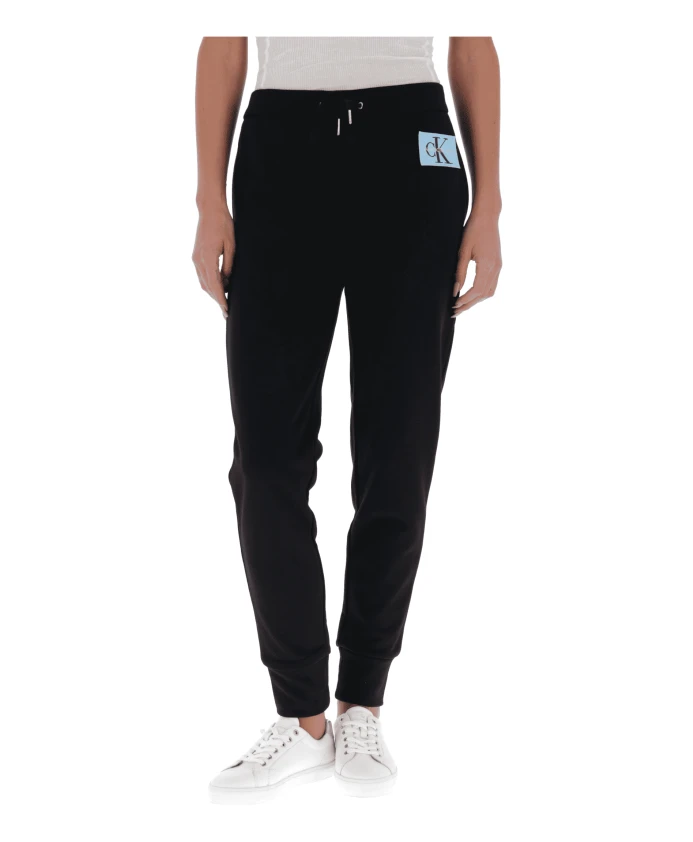 

Спортивные черные джинсовые спортивные штаны Calvin Klein, черный