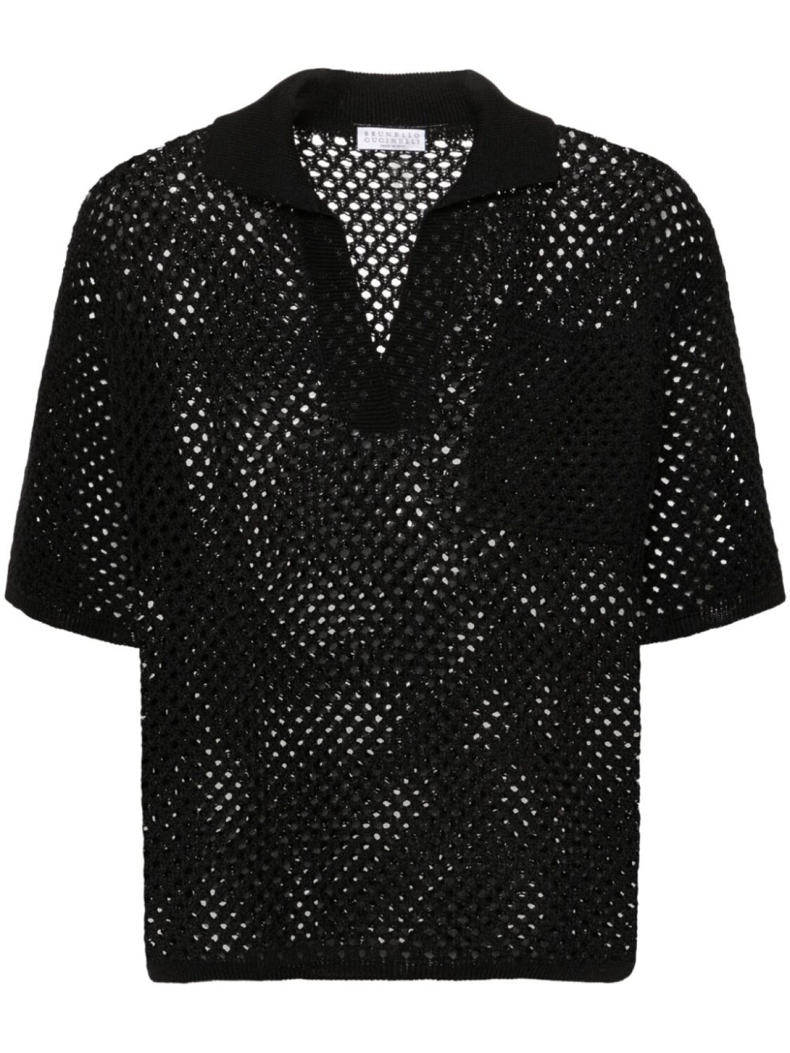 

Brunello Cucinelli трикотажная рубашка поло, черный
