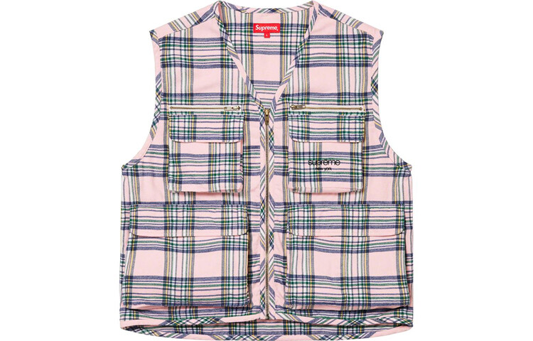 

FW20 Жилет унисекс Supreme, черный/красный