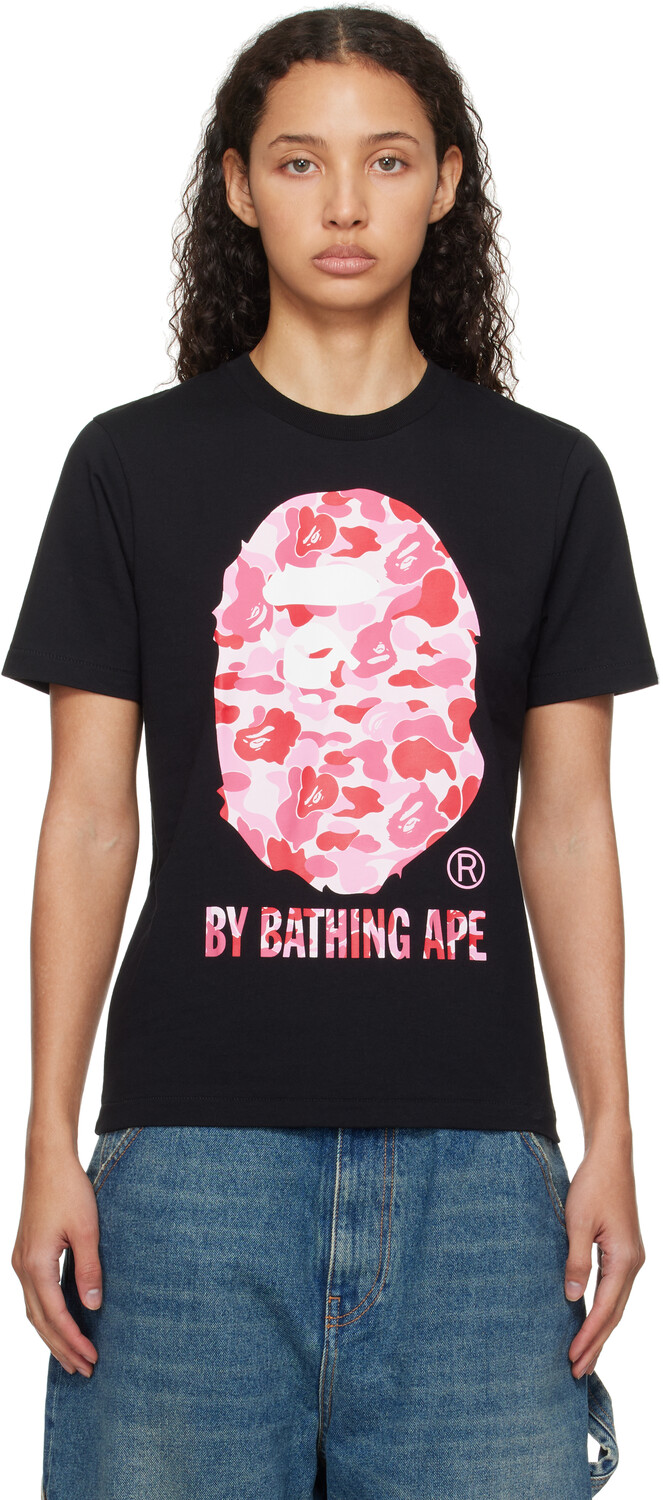 

Черная футболка ABC Camo BAPE, Black x pink