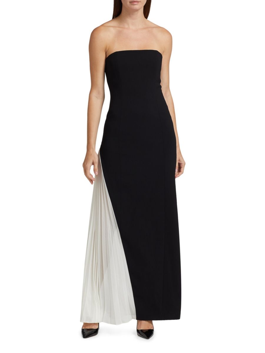 

Платье макси без бретелек Retha Alice + Olivia, цвет Black Off White