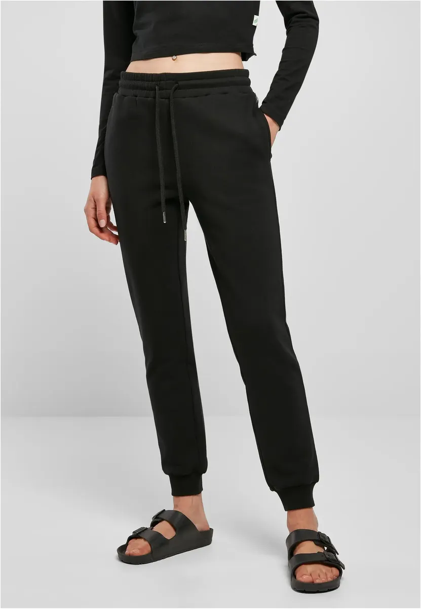 

Тканевые брюки URBAN CLASSICS " Urban Classics Women's Ladies Organic Slim Sweat Pants" (1 шт.), черный