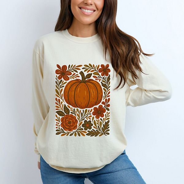 

Футболка Pumpkin boho floral с длинным рукавом, окрашенная в готовом виде Simply Sage Market, Ivory, Зеленый, Футболка Pumpkin boho floral с длинным рукавом, окрашенная в готовом виде Simply Sage Market, Ivory