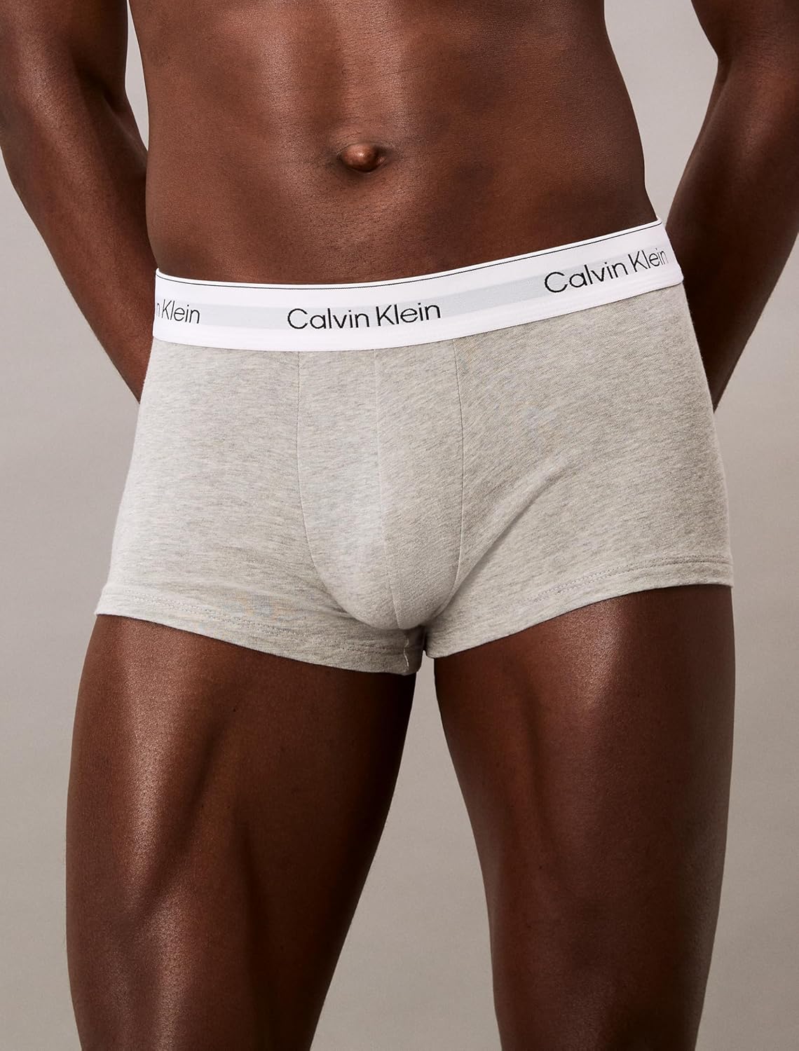 Комплект из 3 трусов-боксеров Calvin Klein с низкой посадкой, мужские, Icon, хлопковый стрейч, Grey Heather,White,Black — фото 4