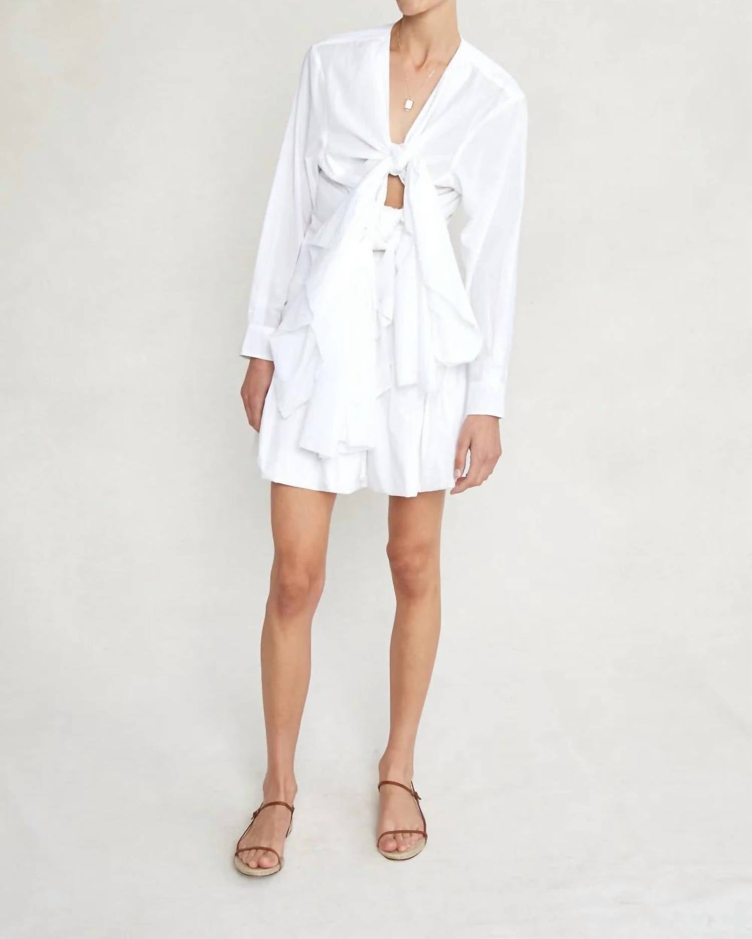 

Пузырьковая юбка в цвете яичной скорлупы CHAN LUU, Eggshell