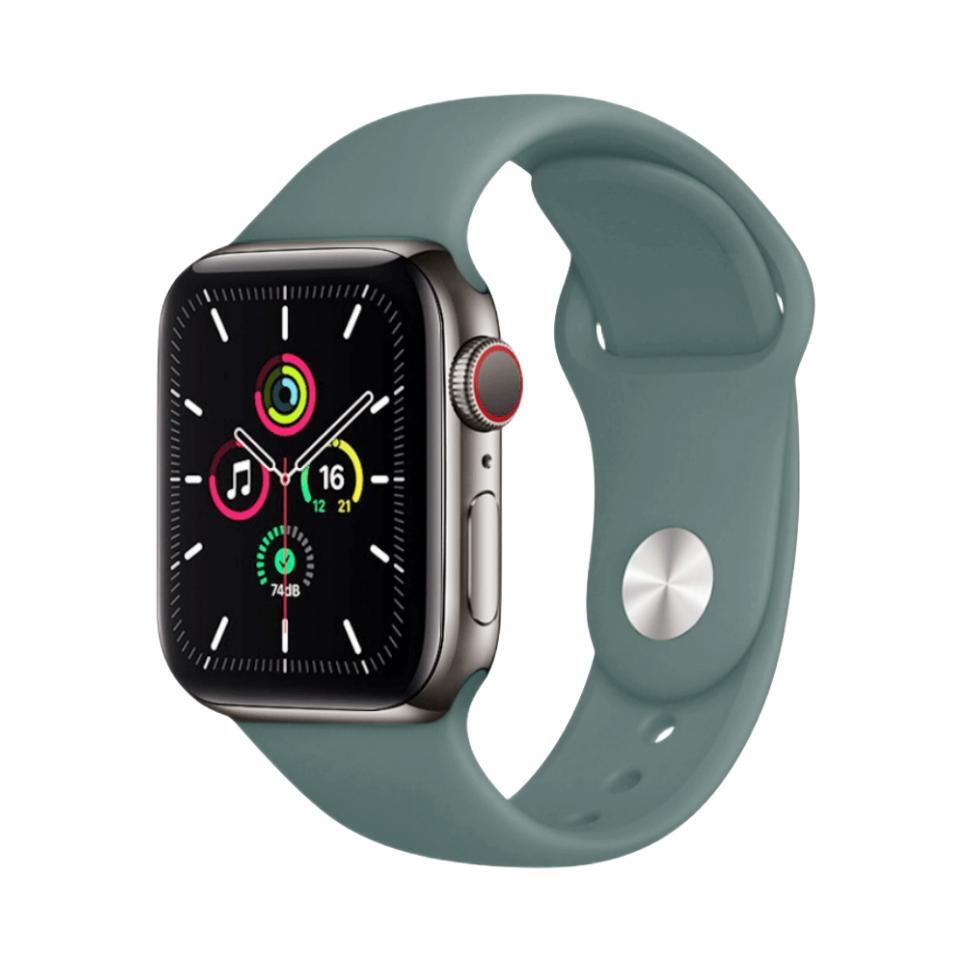 

Zhongwo Часы Strap Apple Compatibility Silicone Material, Pine Needle Green