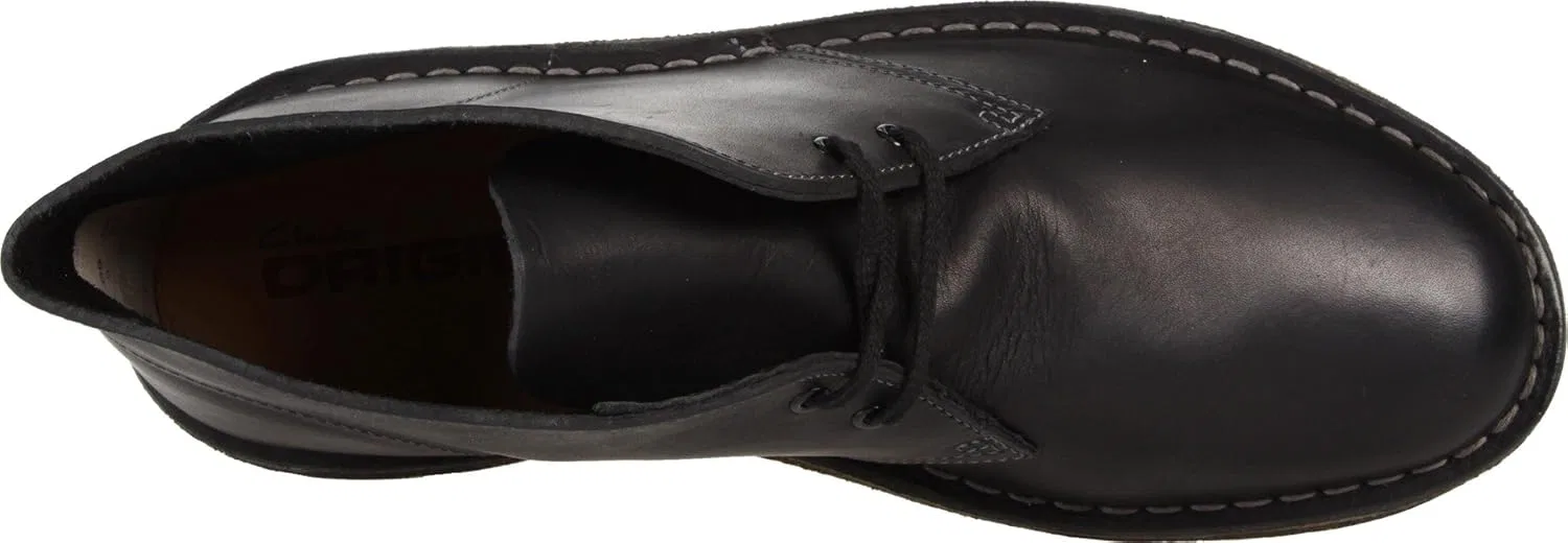Мужские ботинки Clarks Desert Boot Chukka, Black Leather — фото 2