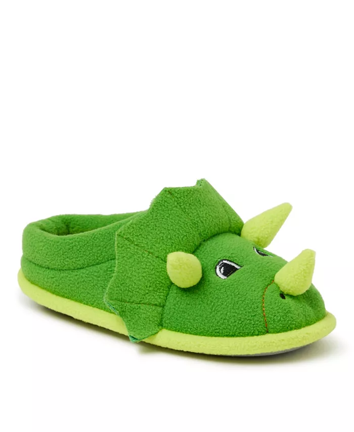 

Детские домашние тапочки-кроксы Peyton Animal Slip-On Dearfoams, зеленый