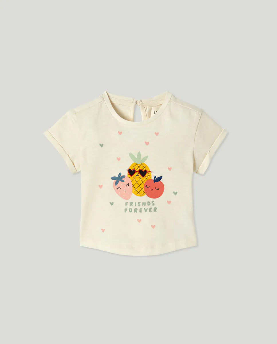 

Детская футболка с коротким рукавом для девочки Baby El Corte Inglés, бежевый