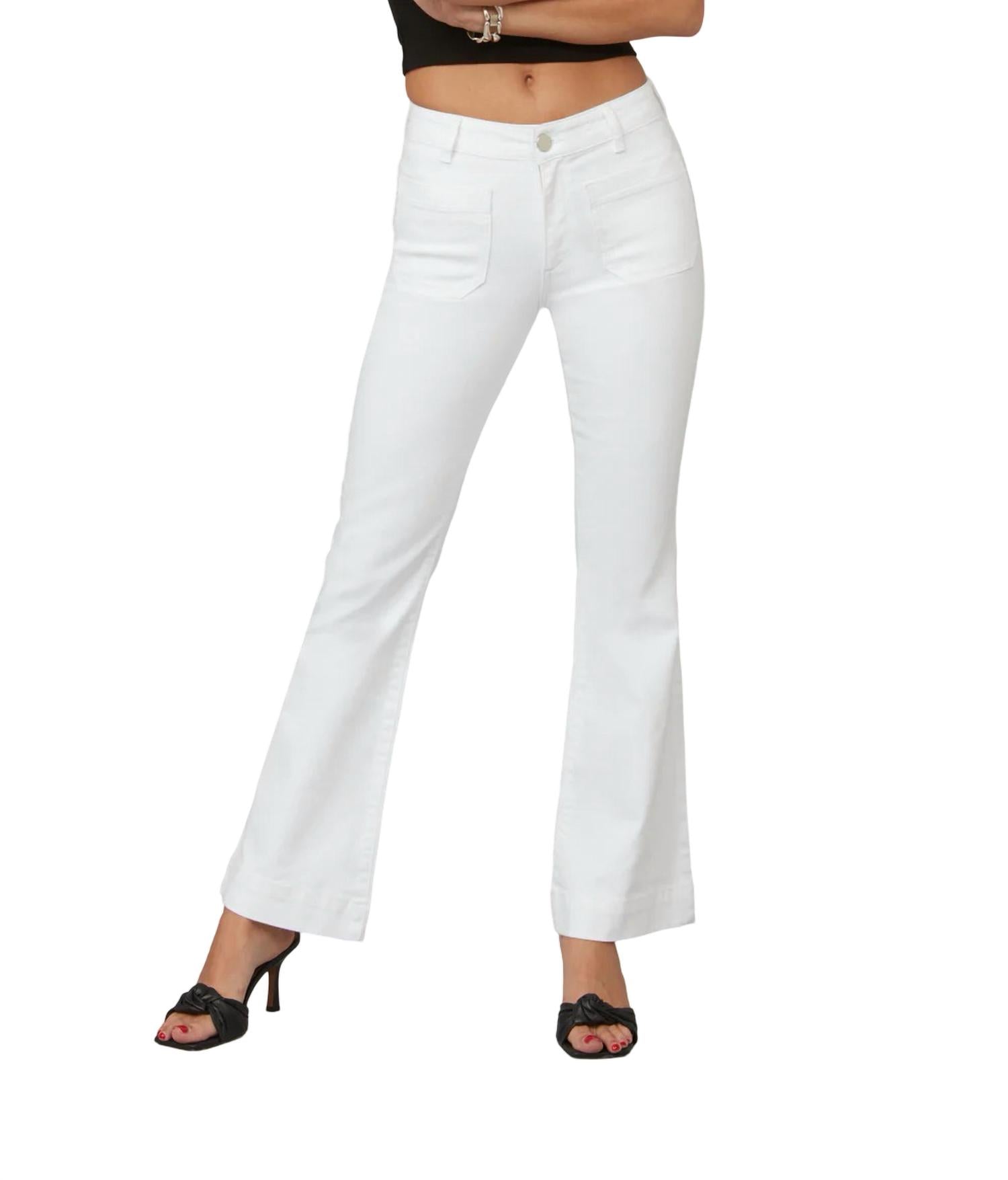 

Джинсы Alice с высокой посадкой Flare, белые Lola Jeans