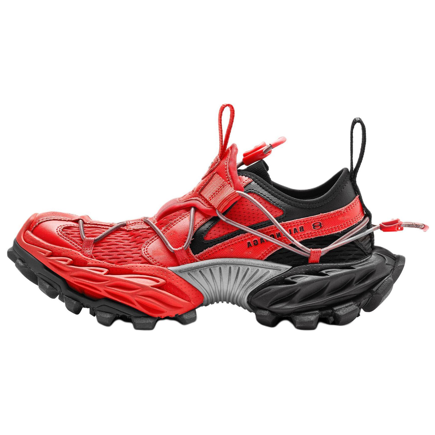 

Balenciaga Низкие массивные кроссовки Hike, мужские, красные, черные