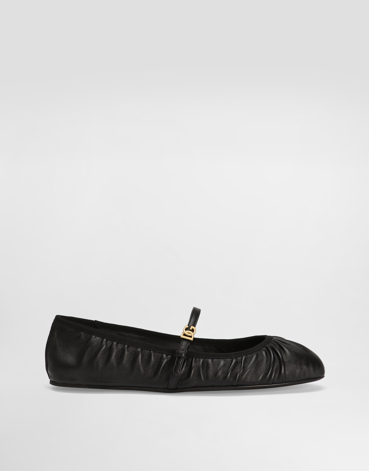 Балетки из кожи наппа Dolce & Gabbana, черный