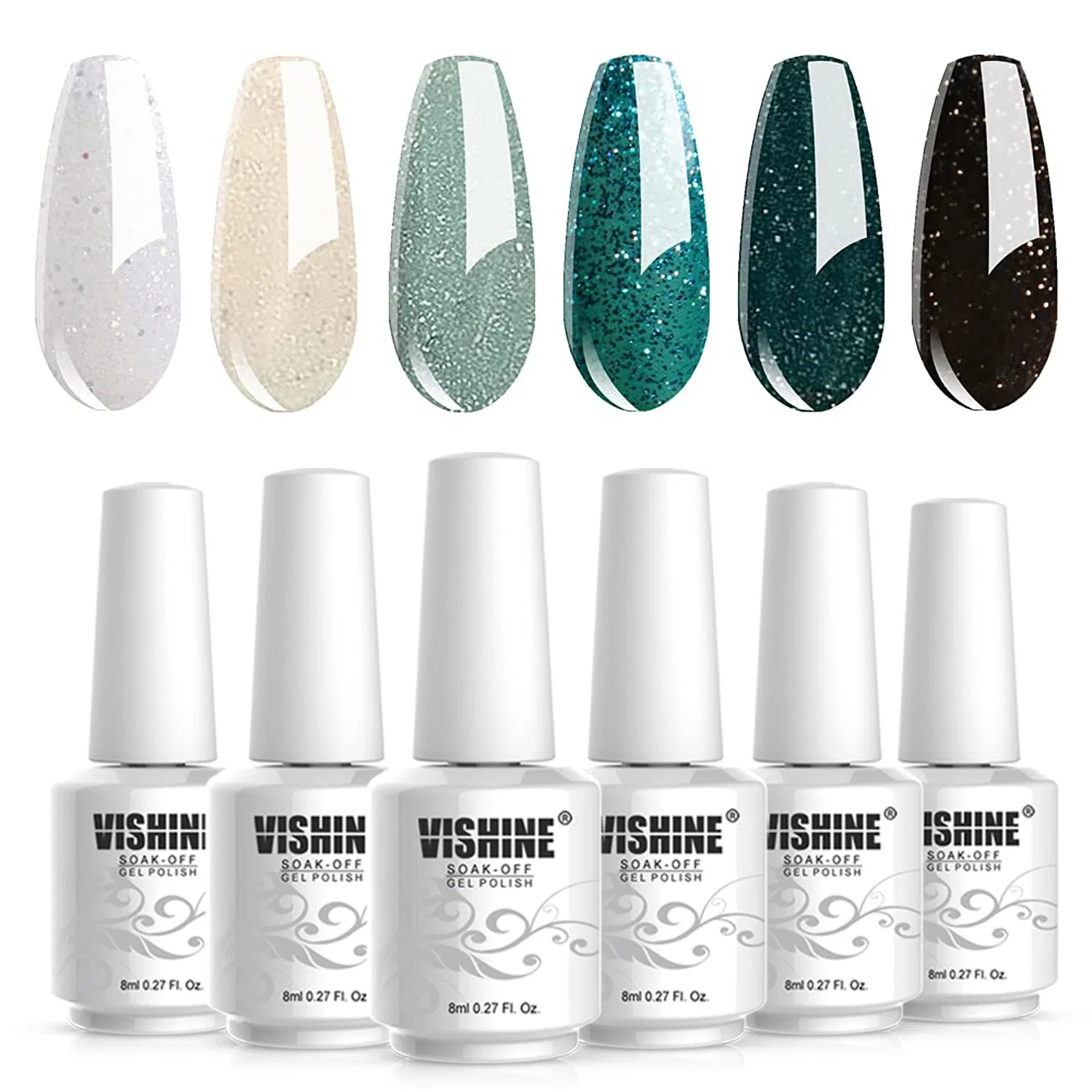 Набор полуперманентных гель-лаков Vishine Soak Off UV LED, 6 цветов Vishine — фото 3