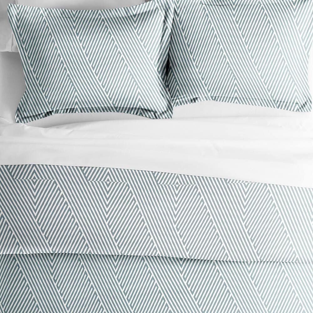 

Пододеяльник Urban Loft из 3 предметов с геометрическим узором и накладками, цвет Modern Diagonal