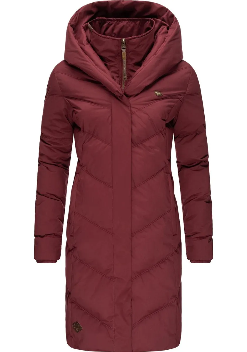 

Зимняя куртка Ragwear "Natalka II Intl.", с капюшоном, стильная стеганая зимняя парка с большим капюшоном, красный