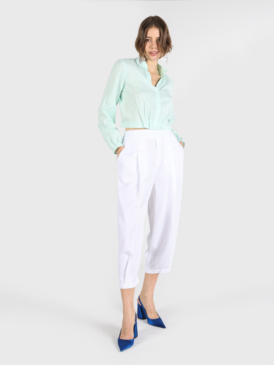 

Мешковатые брюки со складками спереди Colin's, белый